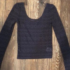 american eagle xs cropped sweater mesh knit top